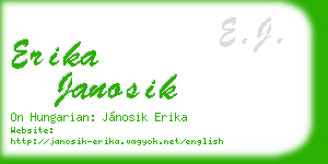 erika janosik business card